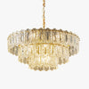 Textured Crystal Tiered Chandelier