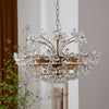 Crystal Flower Chandelier French Modern Simple Lamp