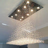 K9 Crystal Chandelier Light Fixture with 8 Lights Modern Flush Mount Ceiling Light