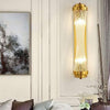 Adjustable Glass Lampshade Crystal Wall Sconce, Modern Decorative Light Fixtures for Living Room, Bedroom, Dining Room, Bathroom, Hallway (60 CM)