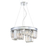 Transitional Chandelier with Clear Crystal