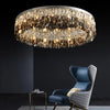Round Luxury Romantic Living Room Crystal Chandelier