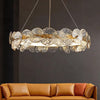 High-end New Light Luxury Living Room Designer Lotus Leaf Crystal Dining Room Chandelier