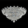 Round Flower Shade Ceiling Lamp Home Hotel Fixture Silver Finish Crystal Chandelier Lighting