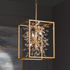 Possini Euro Carrine 15 1/4" Wide Black and Gold 4-Light Pendant Light