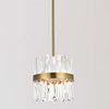 Elegant Lighting Serephina Gold and Crystal Linear Chandelier